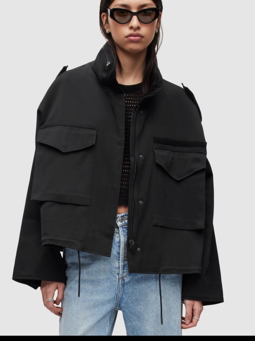 NWT AllSaints Amelia Jacket Black Size Medium